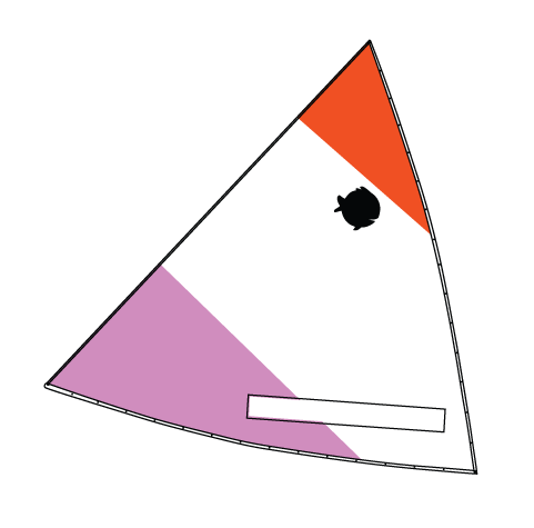 Sunfish Sail Recreational Orange, White, Pink