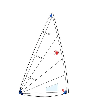 Laser Radial Buttoned Sail